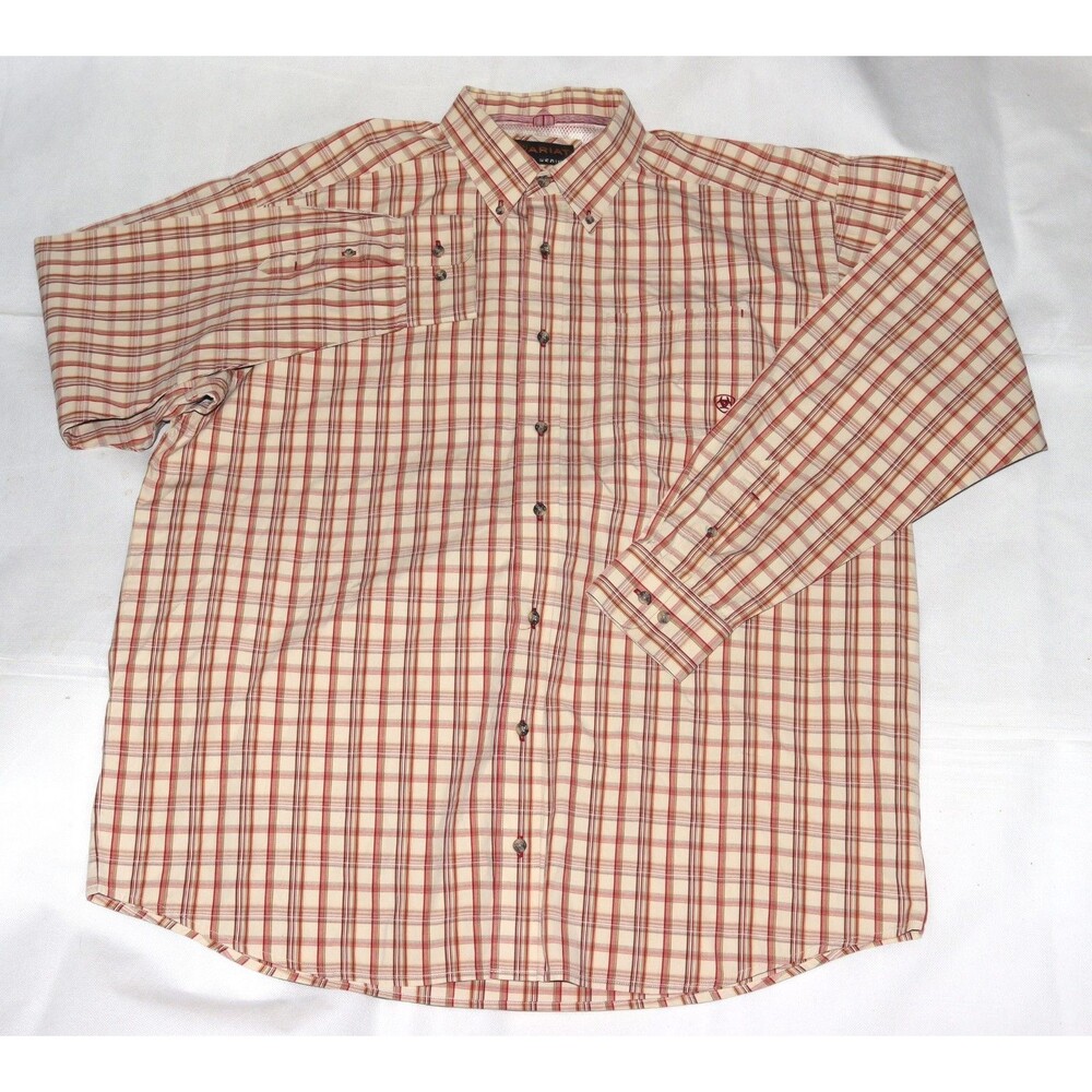 Ariat Pro Series Men's CH05f09‎ Long Sleeve Button Down Shirt Size 2XL